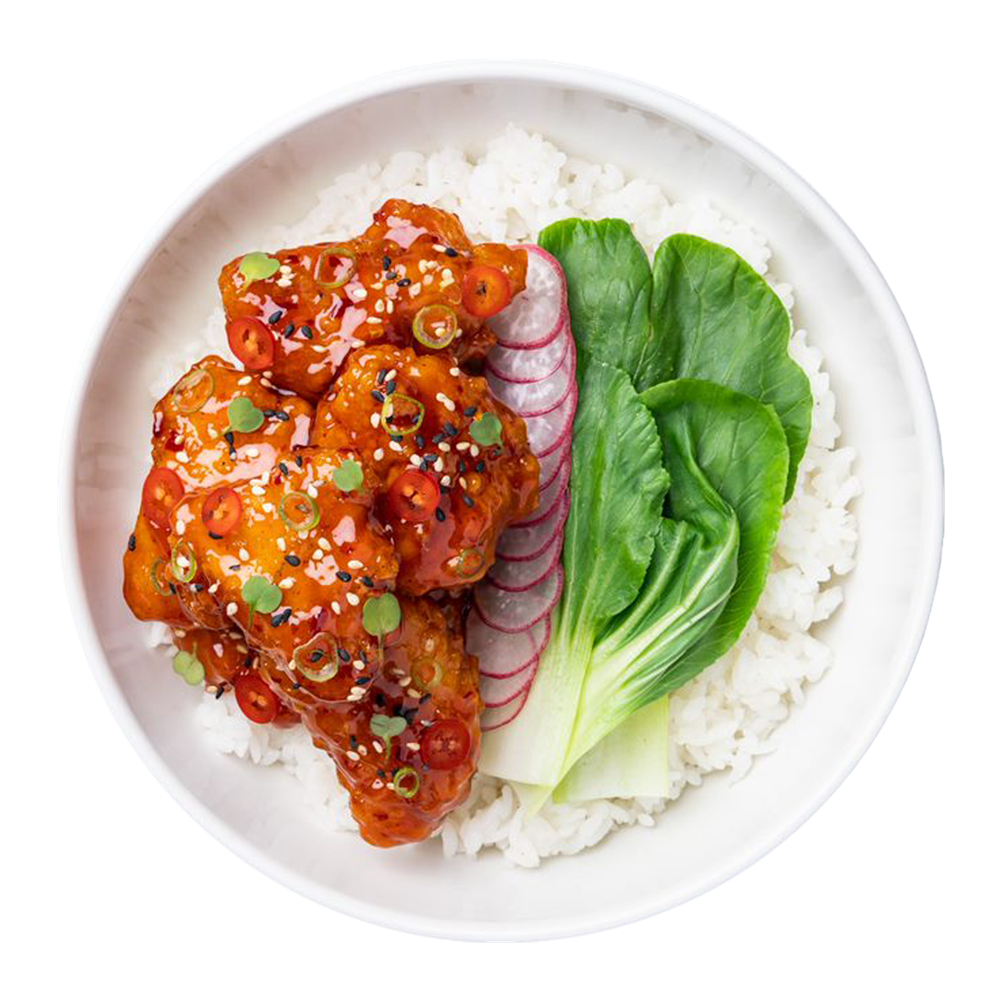 korean fried chicken donburi