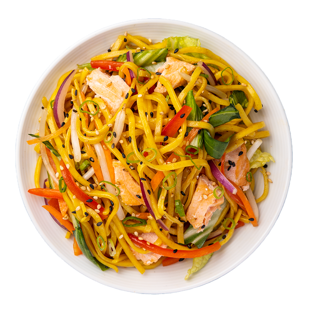 salmon yakisoba