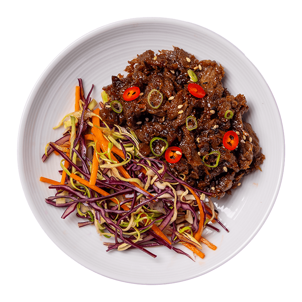 pulled shiitake teriyaki