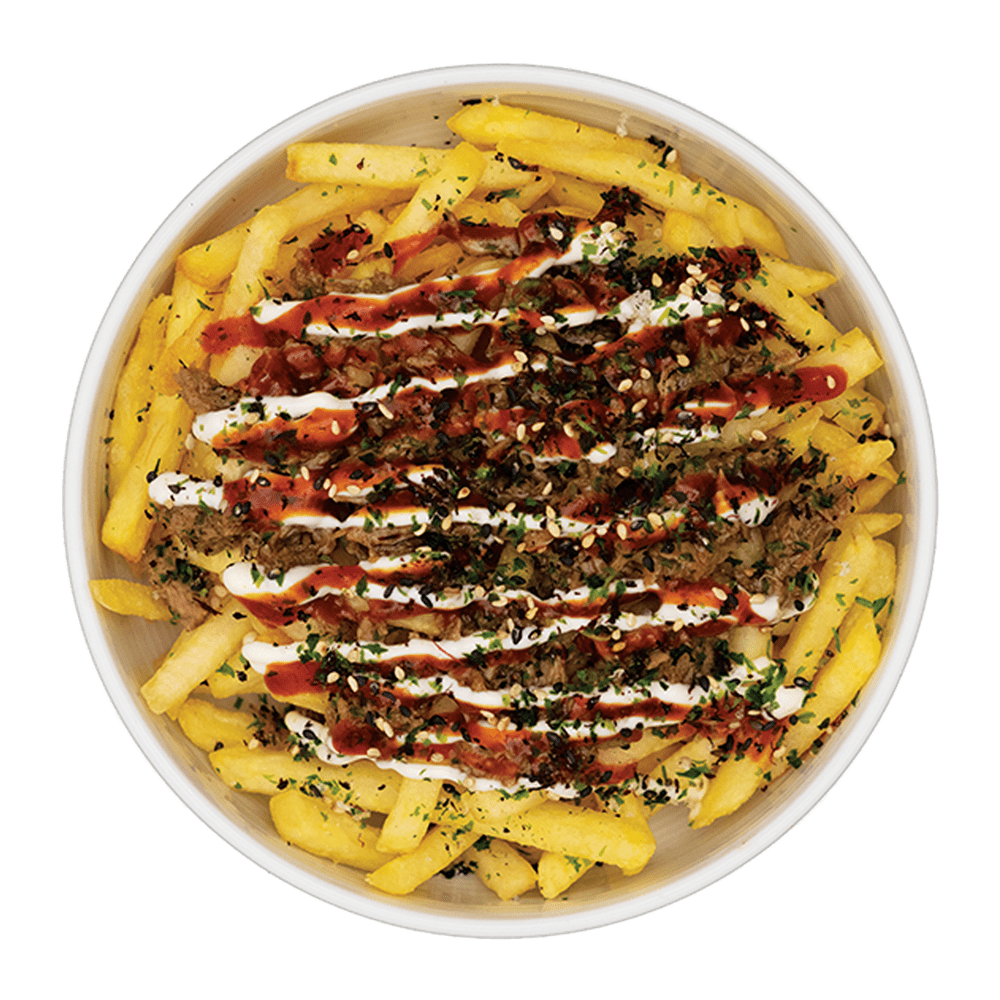 squeaky bean hoisin 'duck' fries