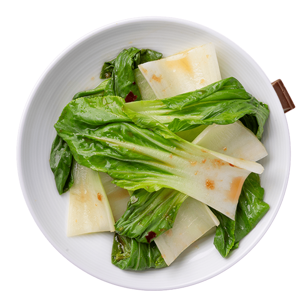 pak choi with chilli  ginger