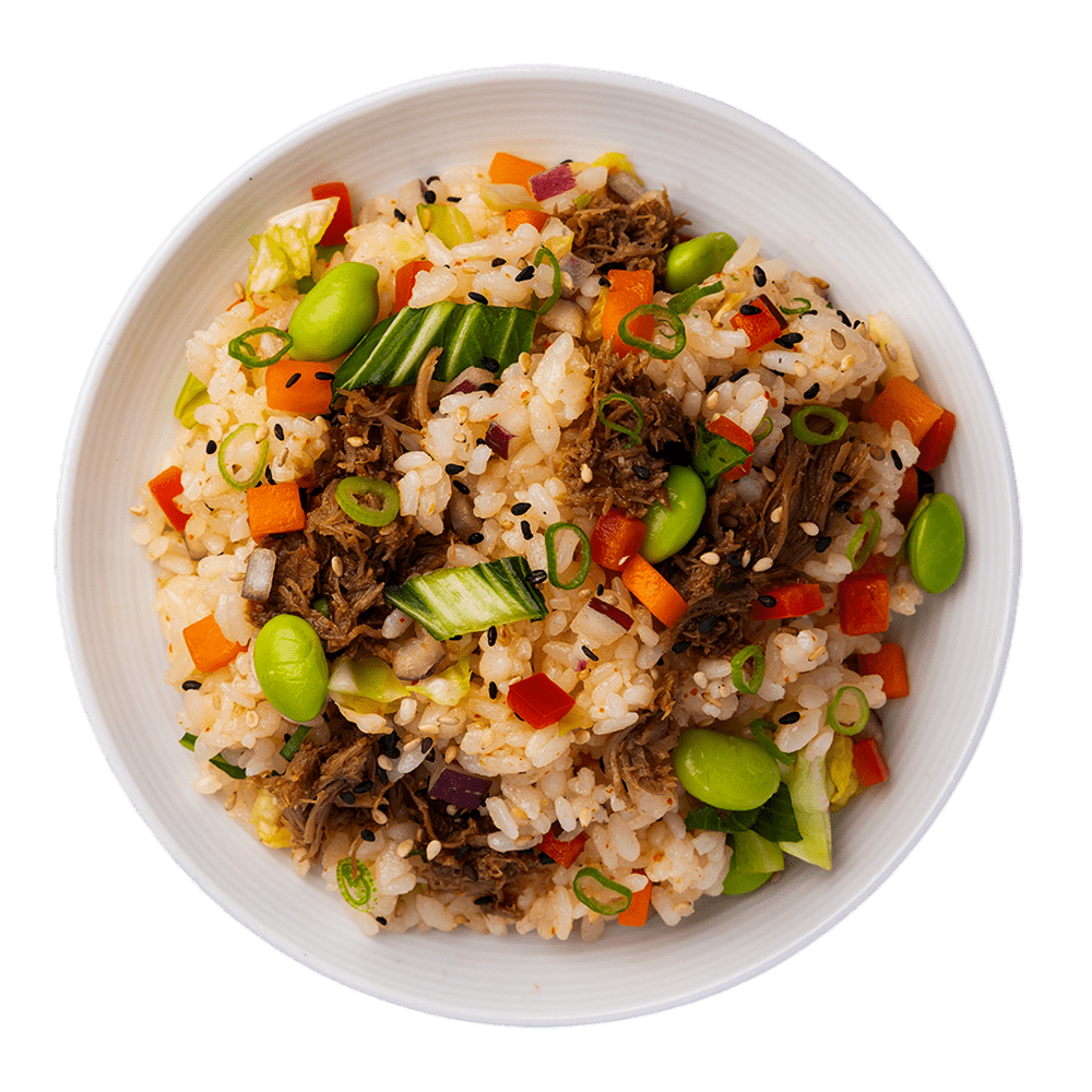 squeaky bean hoisin 'duck' firecracker rice