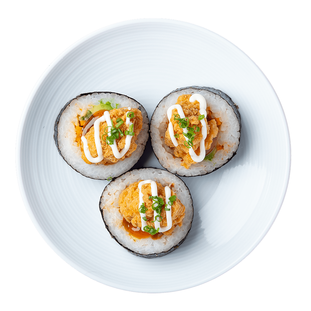 chicken karaage kimbap roll