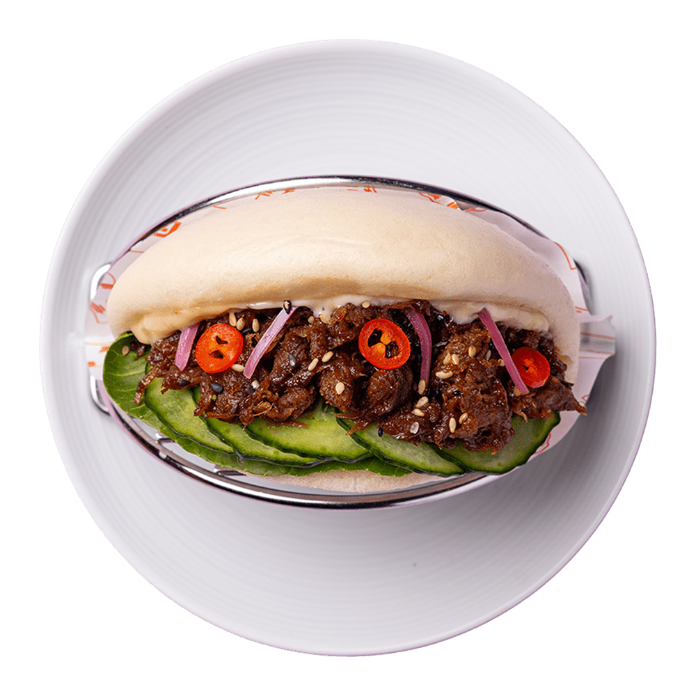 pulled shiitake bao