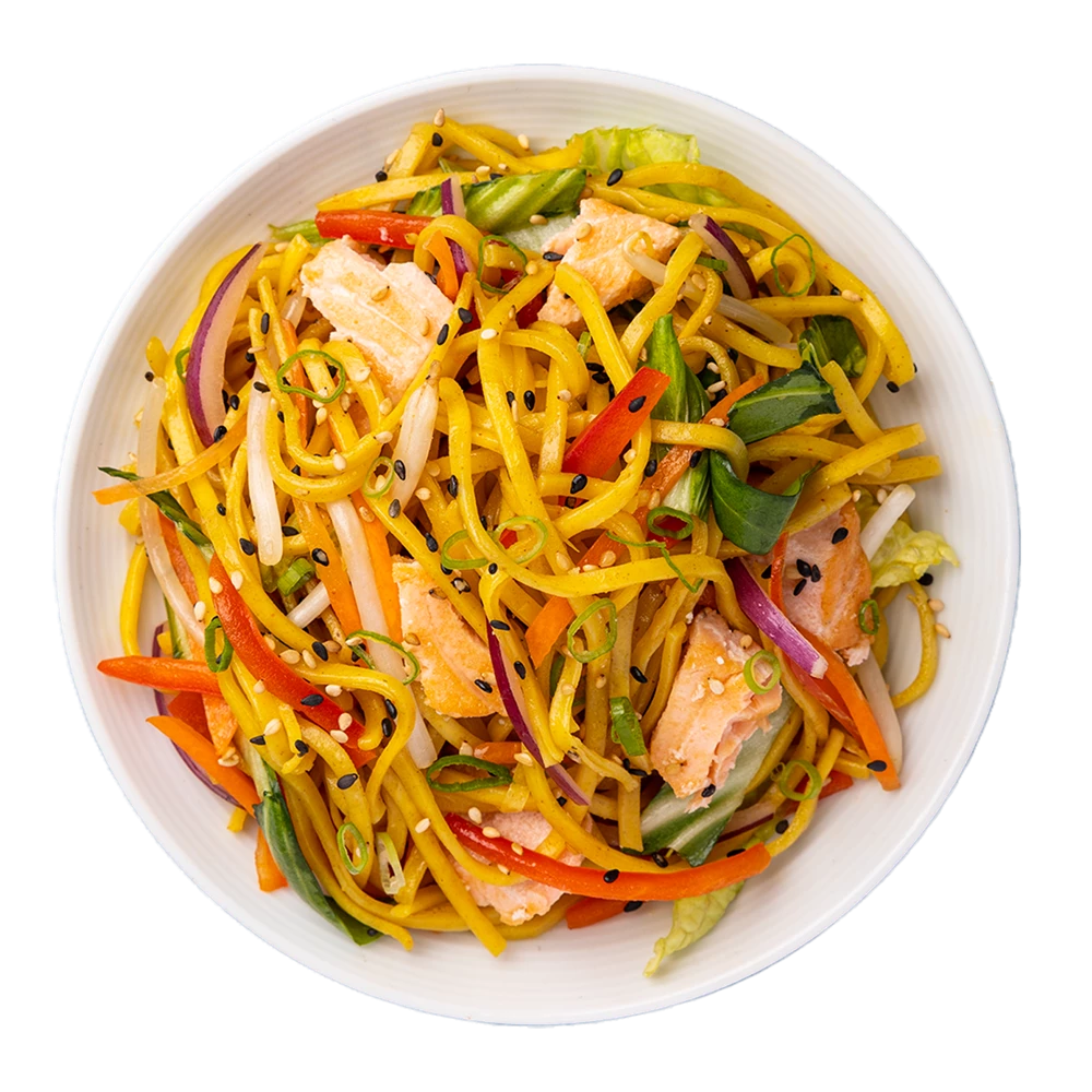 salmon yakisoba