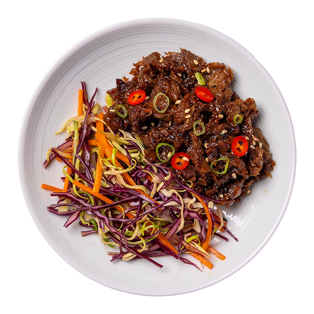 pulled shiitake teriyaki