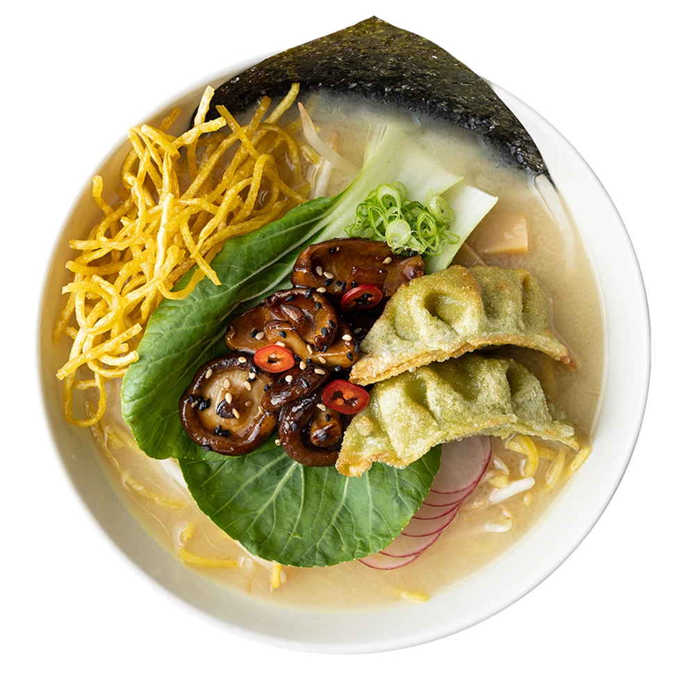 veggie dumpling ramen