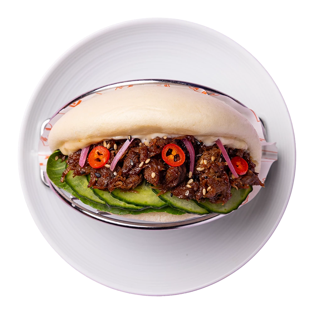 pulled shiitake bao