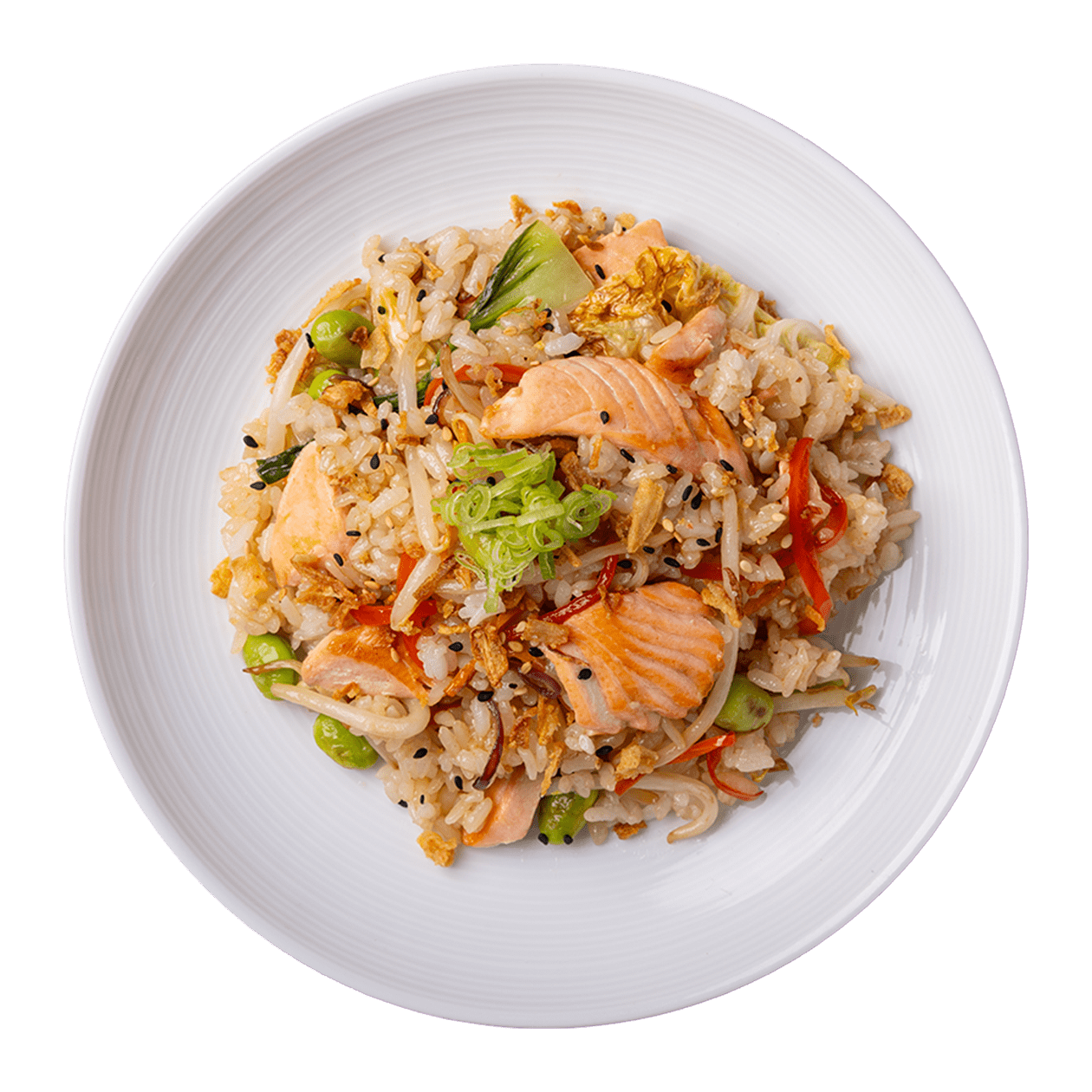 salmon teriyaki fried rice