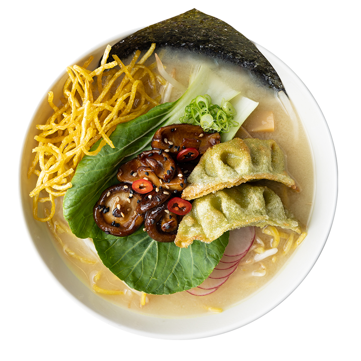 veggie dumpling ramen