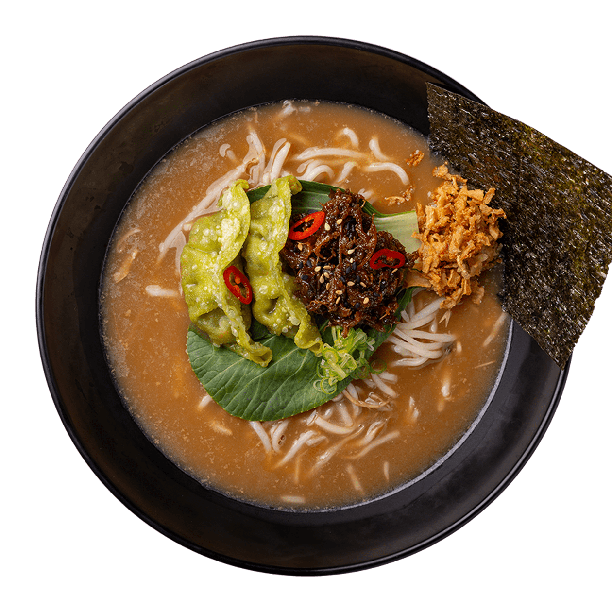 vegetable gyoza  shiitake ramen