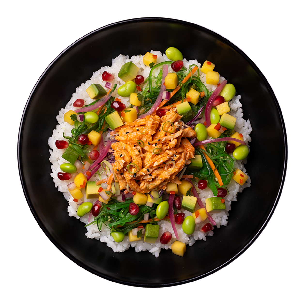 sriracha chicken poke