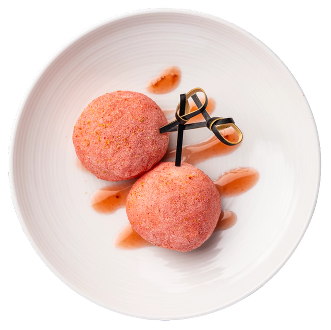 strawberry cheesecake little moons mochi