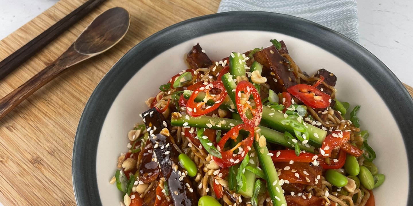 tofu yakisoba salad