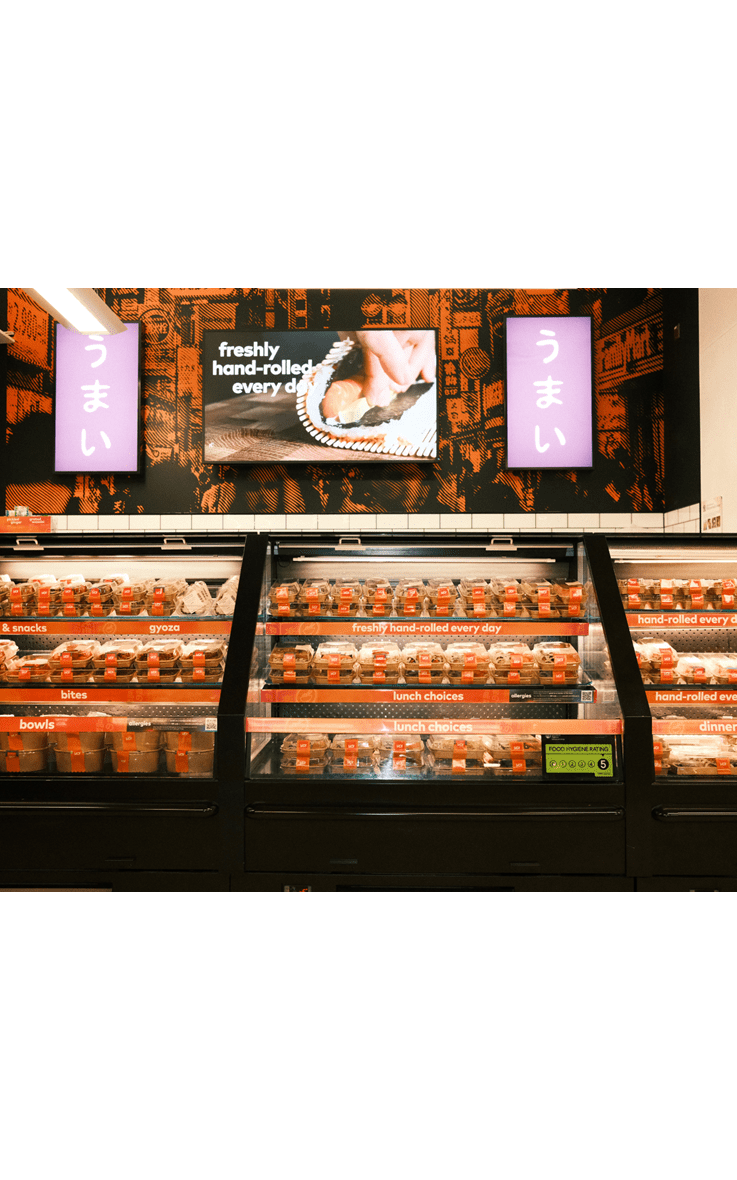 YO! sushi franchise partner at a kiosk