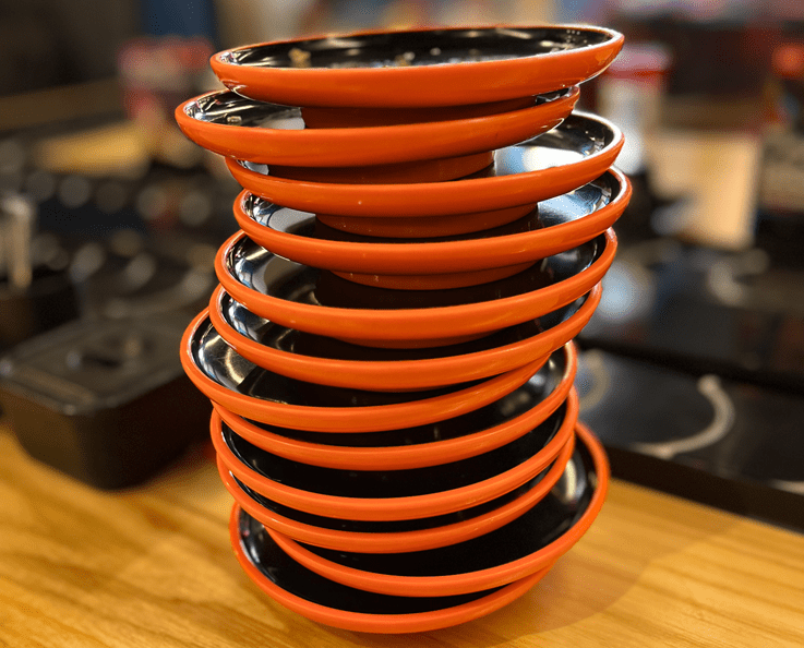 50% off orange plates