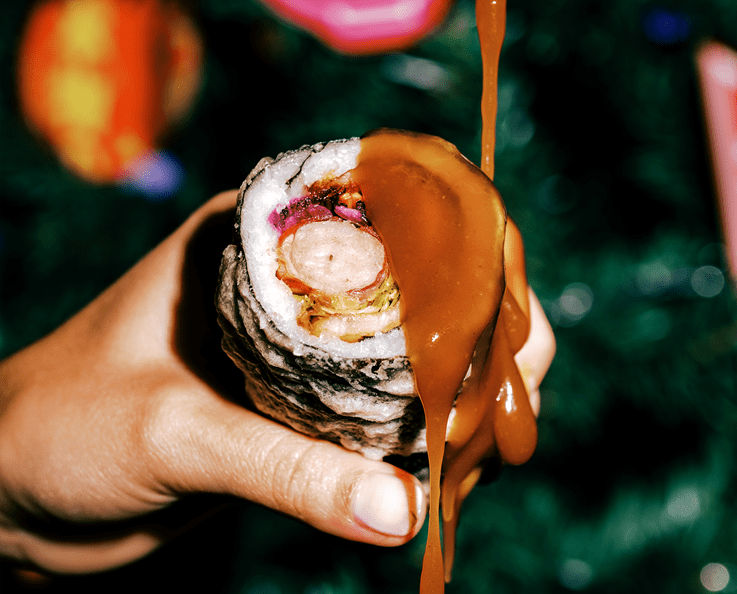christmas dinner in a wrap